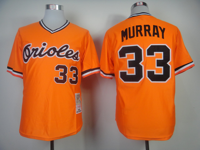 Men Baltimore Orioles #33 Murray Orange Throwback 1982 MLB Jerseys
